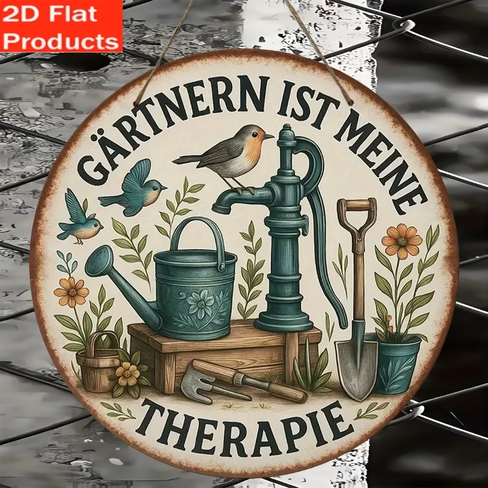 Gardening Tools German - 2D plano: 1 sinal de jardim