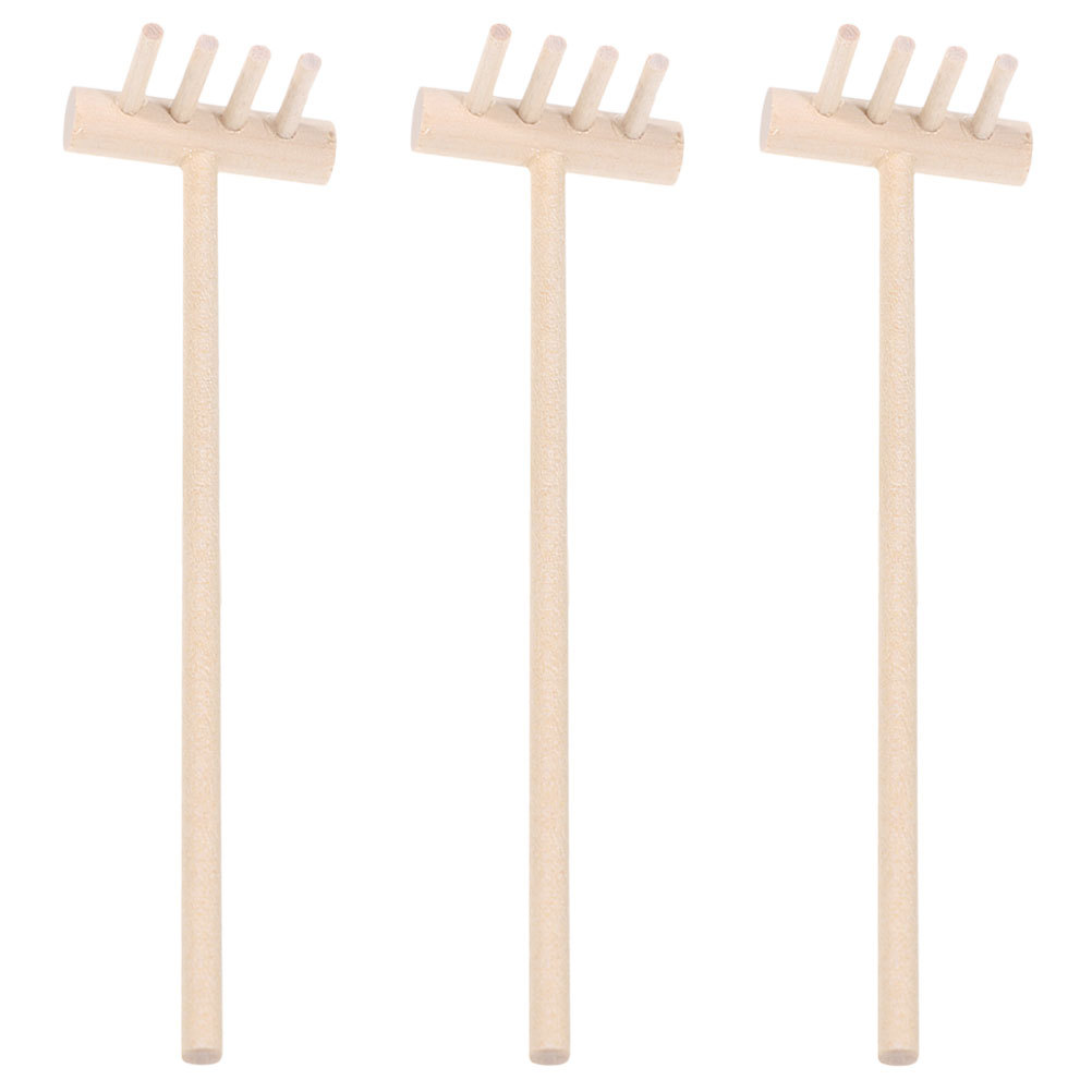 3 pçs de bambu mini ancinho co - Gardening Tools Wholesale avaliação e preço