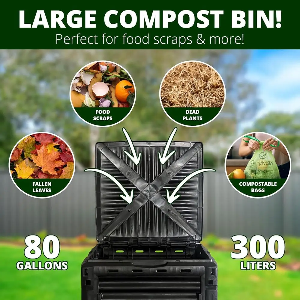 Composteira Grande de 80 Galõe - Compost Bin avaliação e preço