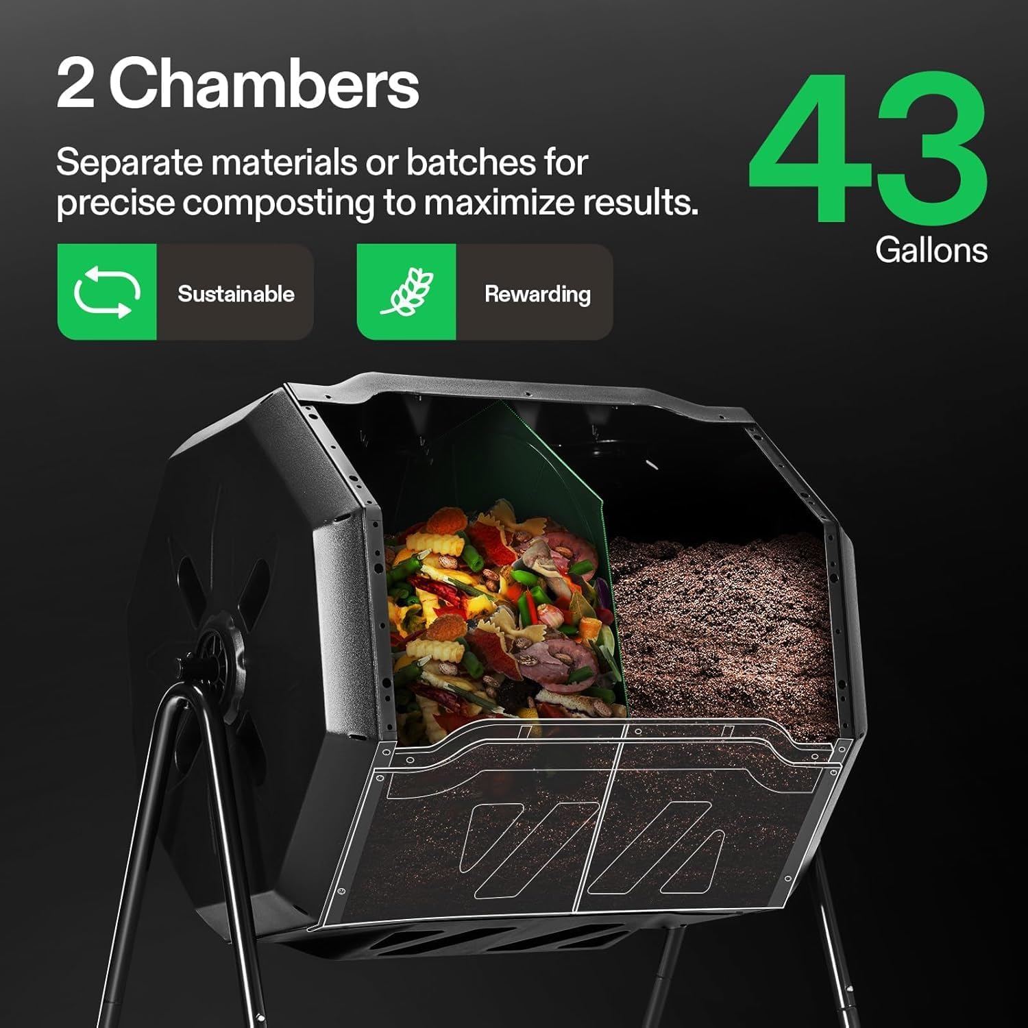 Composteira Rotativa Dupla VIV - Compost Bin avaliação e preço