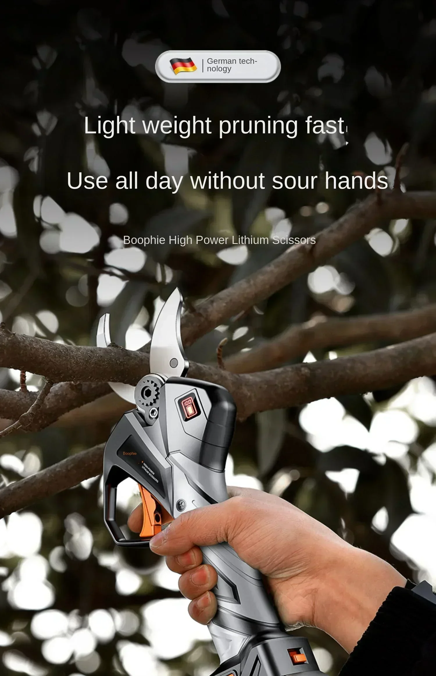 Tesouras de poda elétricas com - Gardening Tools German avaliação e preço