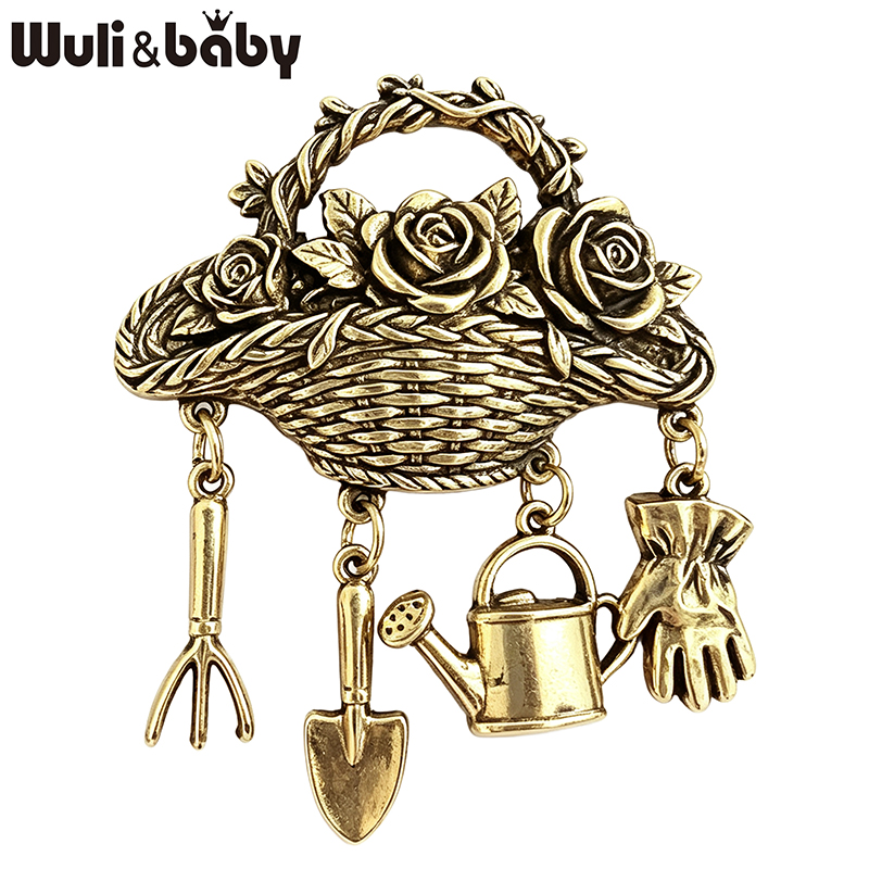 Wuli&baby Broches Vintage de C - Gardening Tools 2 Year Old avaliação e preço